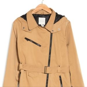 Avec Les Filles Belted Moto Rain Jacket